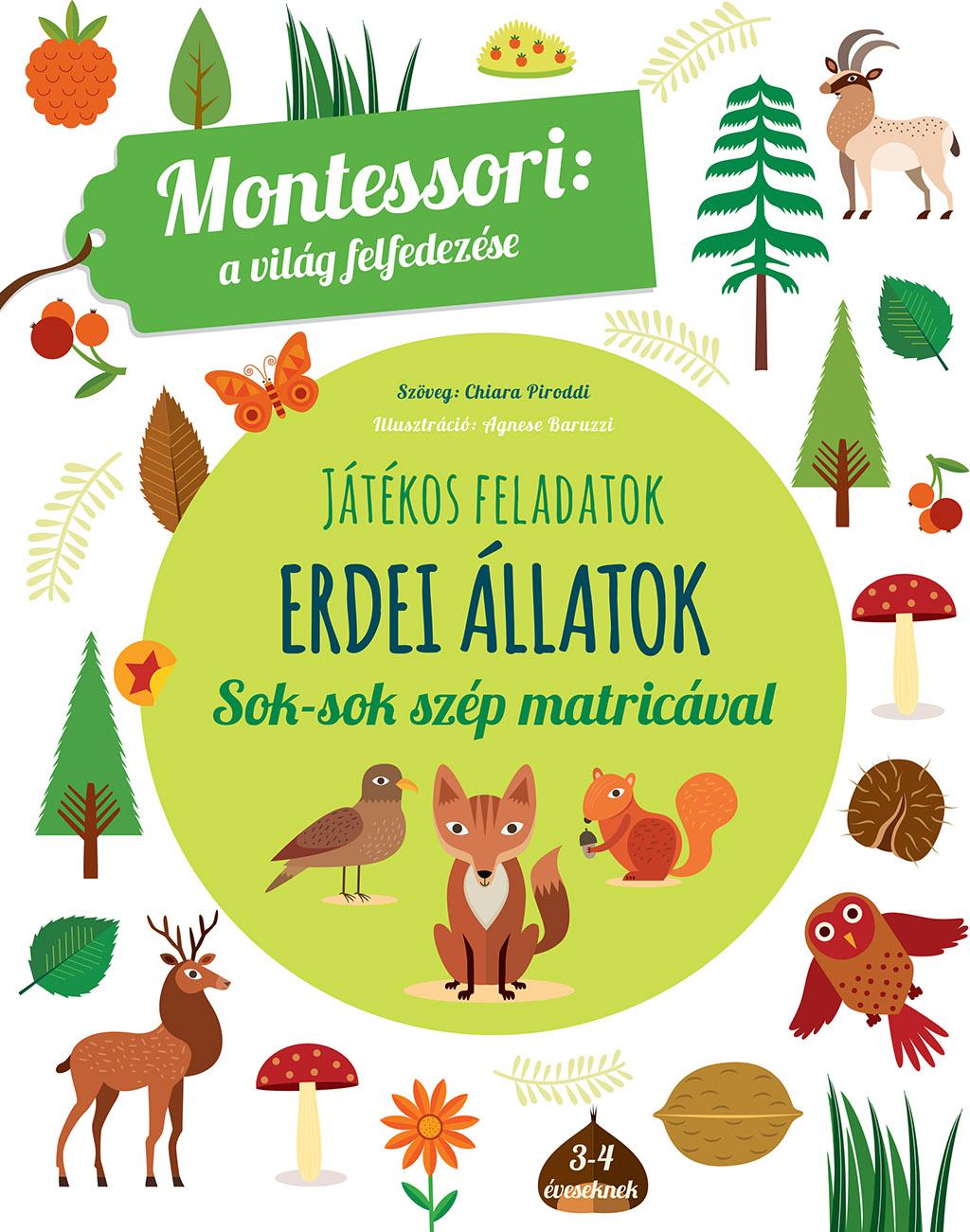 JÁTÉKOS FELADATOK - ERDEI ÁLLATOK (MONTESSORI: A VILÁG FELFEDEZÉSE)